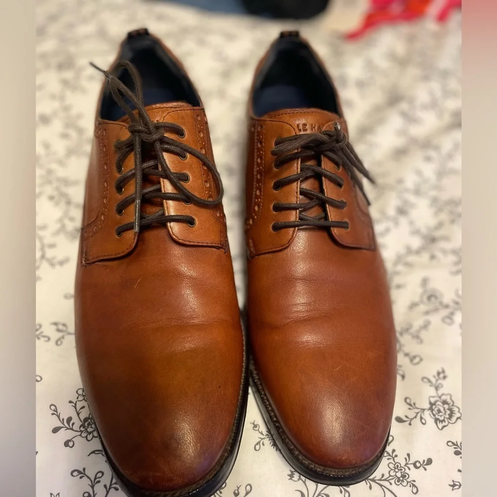 Cole Haan Tan Leather Men's Oxfords